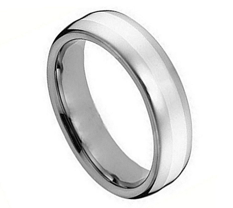 5mm Comfort Cobalt Ring with Shiny Brushed Center