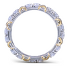Two Tone To The Point Wedding Band